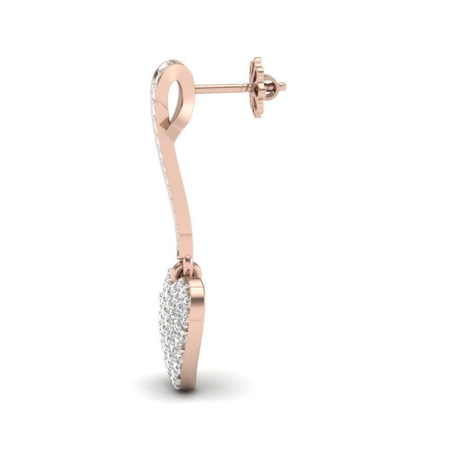 Radiant Heart Drop Earrings made from high-quality silver with sparkling heart-shaped drops.