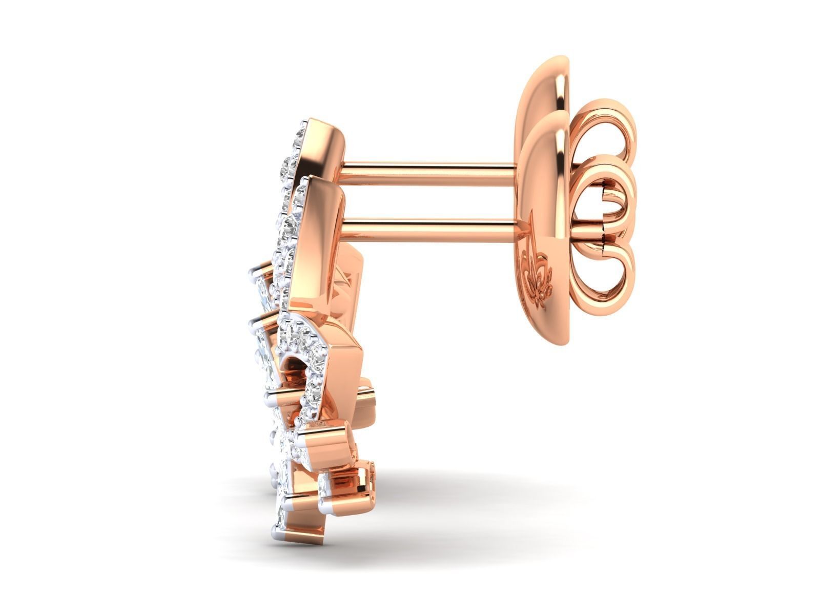 Radiant Floral Sparkle Earrings with high-quality Silver 925, featuring a delicate floral design and shimmering gemstones.