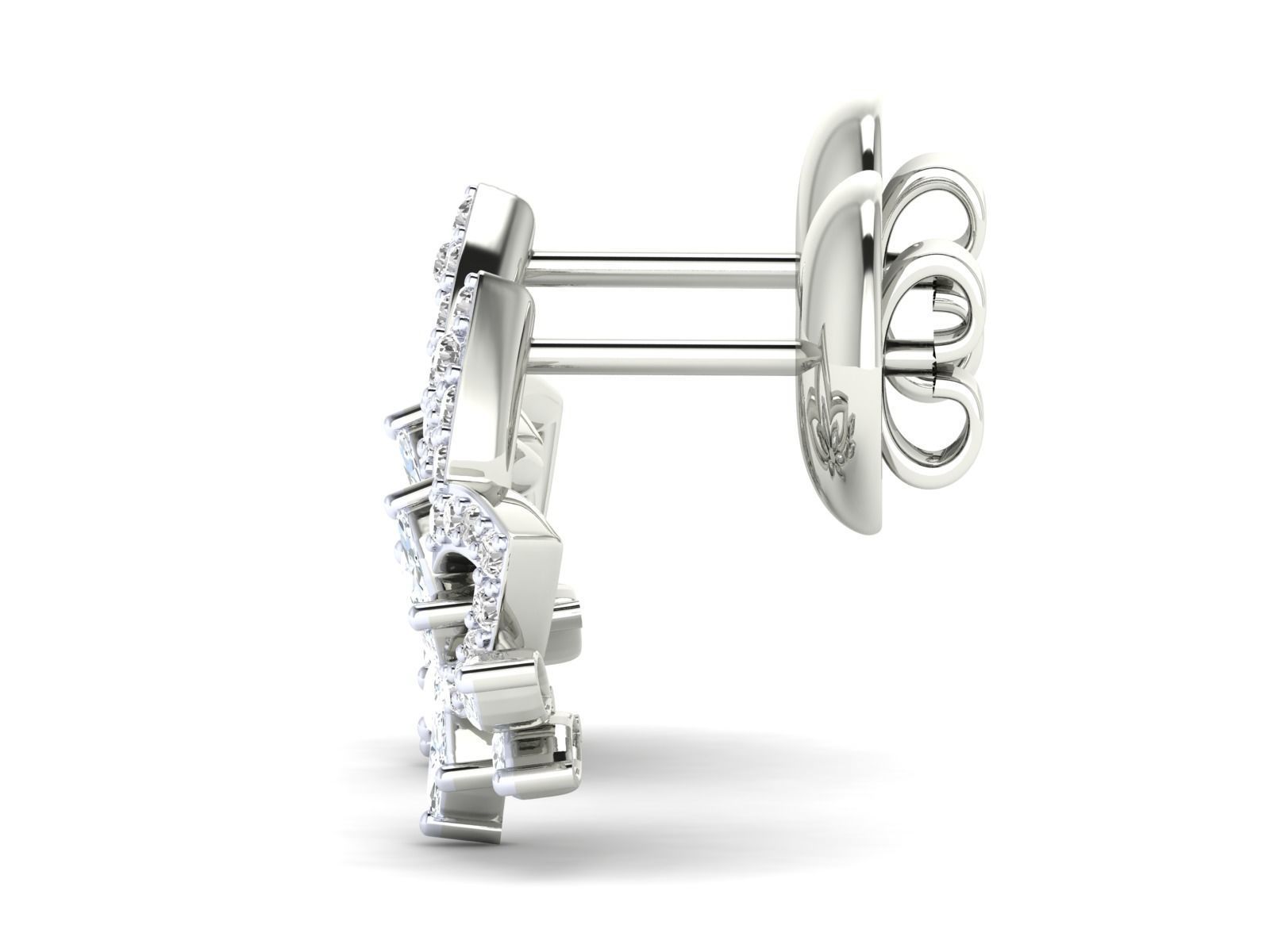 Radiant Floral Sparkle Earrings with high-quality Silver 925, featuring a delicate floral design and shimmering gemstones.