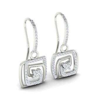 Luminous Swirl Silver Earrings with polished design and subtle shine.