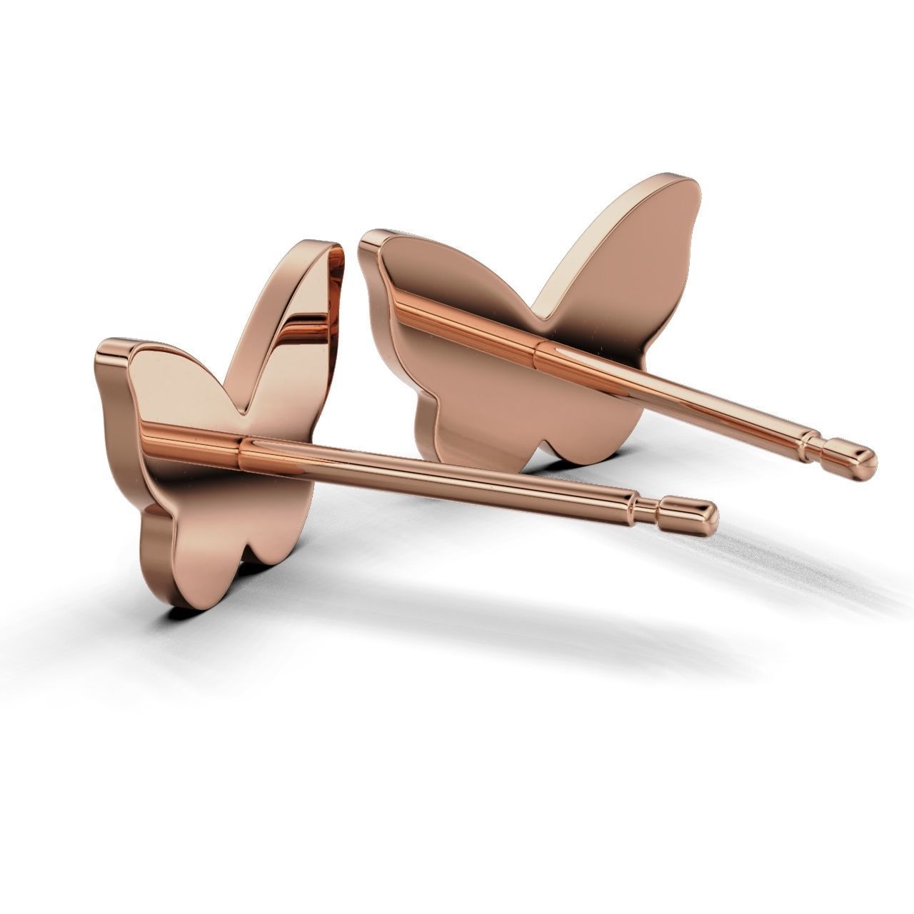 Sparkling Butterfly Stud Earrings in Silver 925 with shimmering stones and a delicate butterfly design.