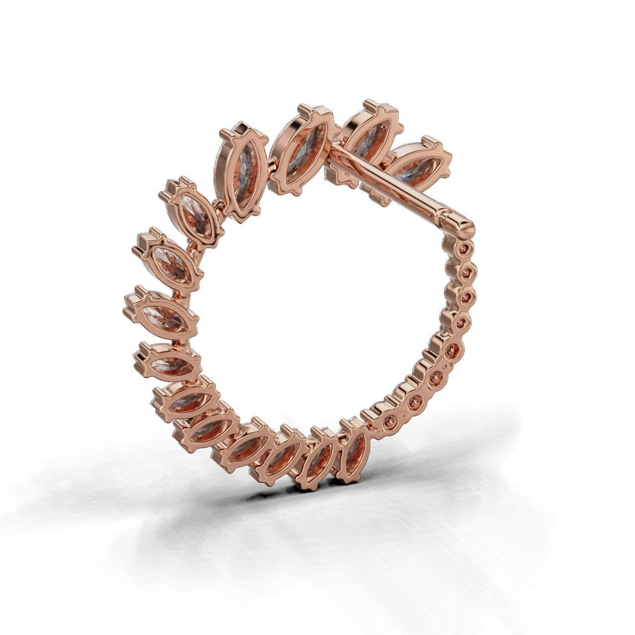 Radiant Rectangular Stone Earrings in Silver 925 with a sleek design and sparkling stones.