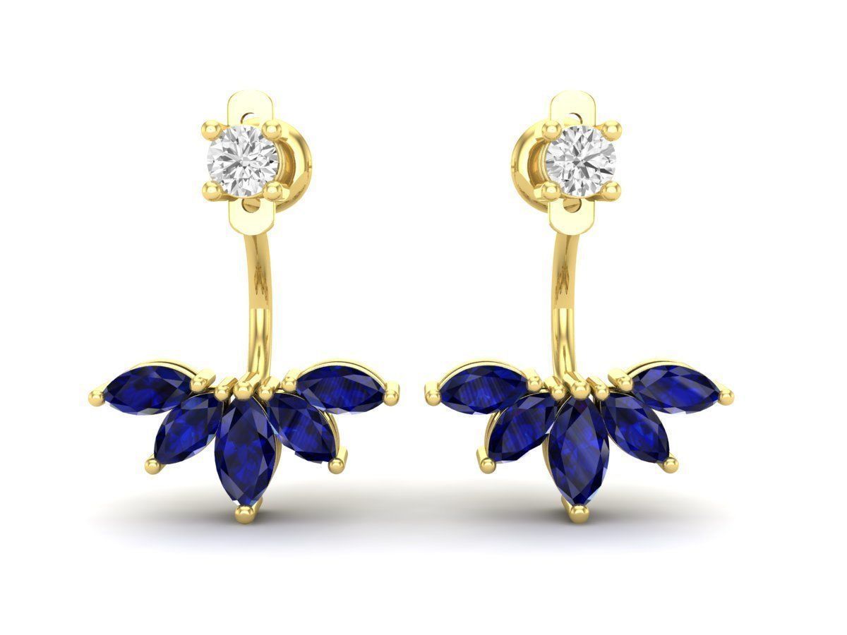 HFS-E051 (13) Blue Sparkle Twist Earrings in Silver 925 with vivid blue stones and a sleek, twisted design.