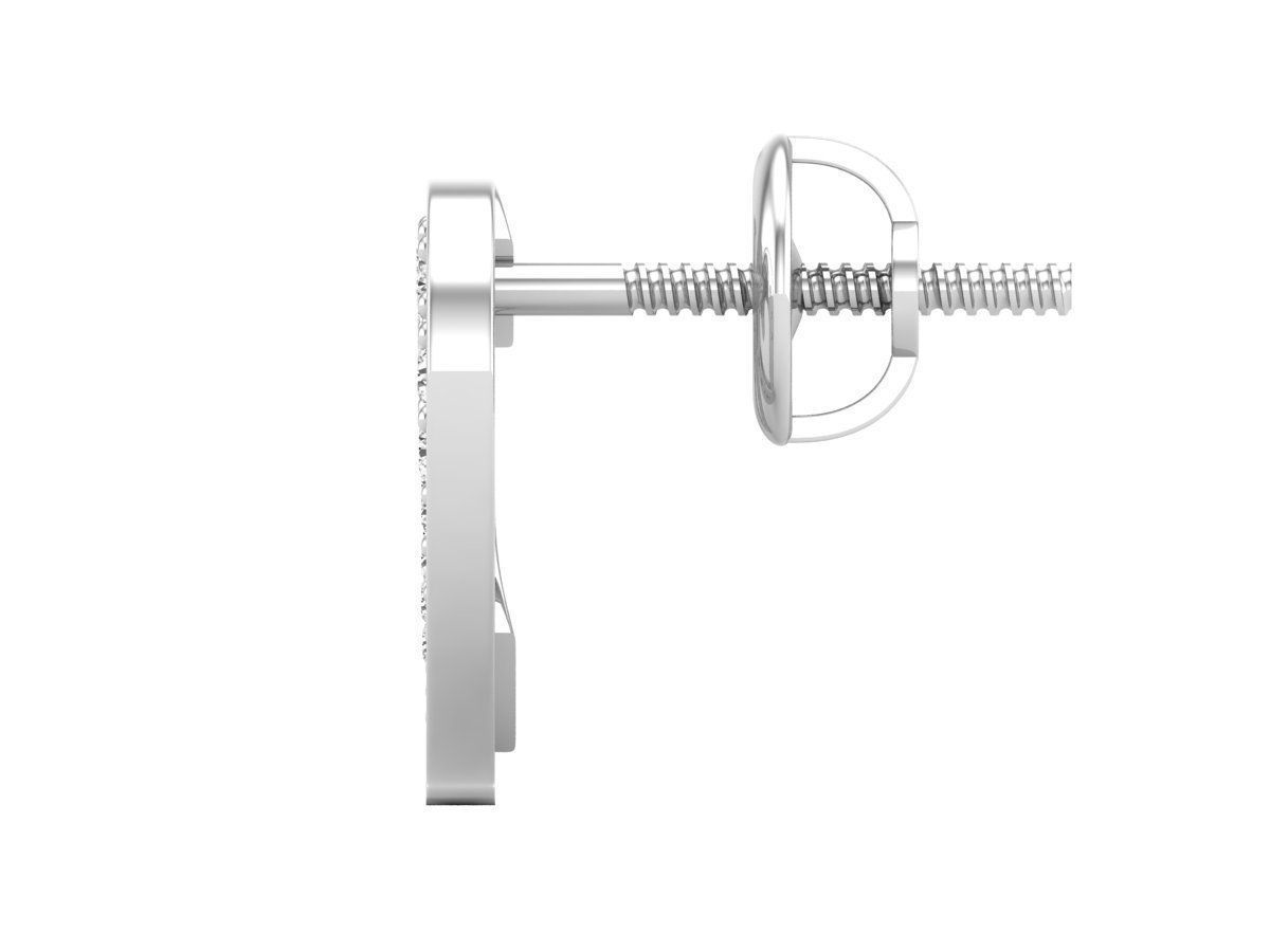 HFS-E057 (4) Sparkling Heart Stud Earrings with elegant heart design and sparkling stones, crafted from high-quality Silver 925.