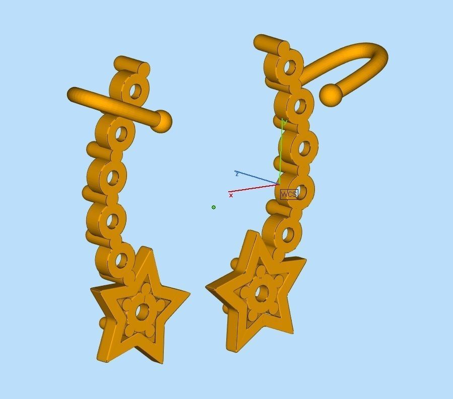 HFS-E060 (6) Silver stud earrings with dazzling stones and star-shaped accents.