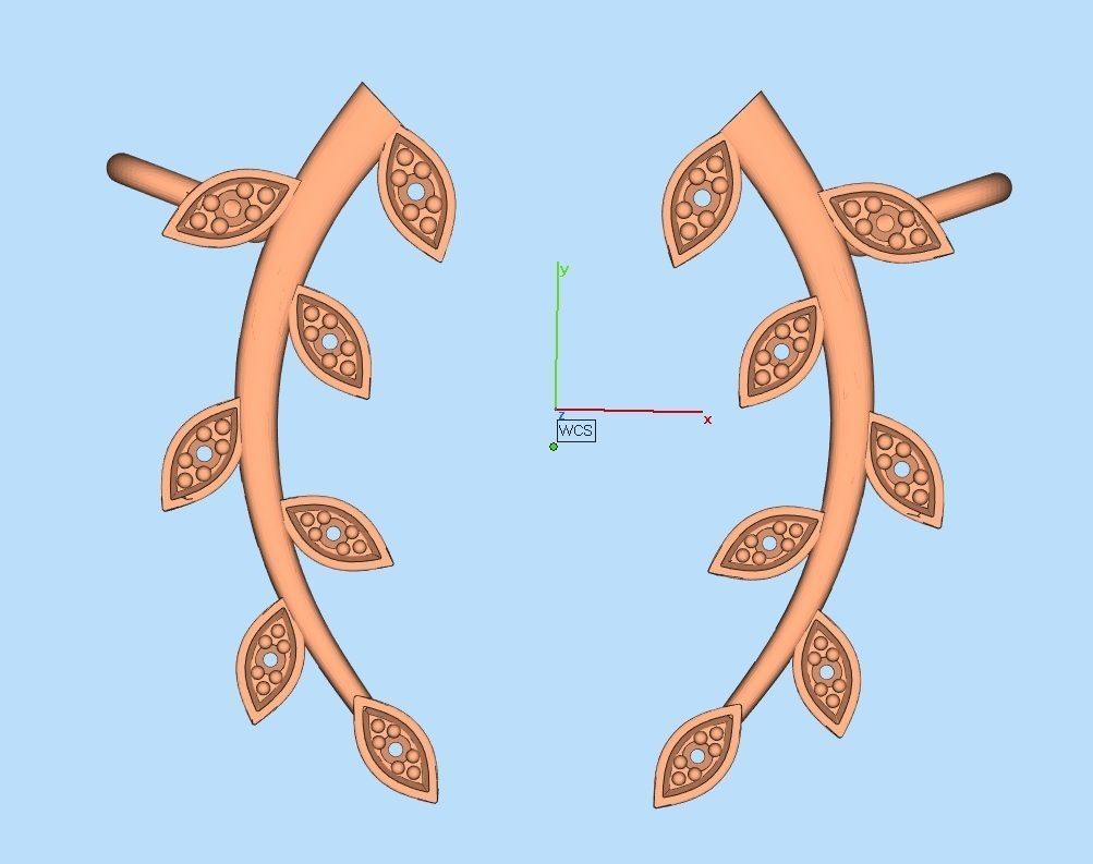 HFS-E061 (12) Radiant Leaf Sparkle Earrings in Silver 925 with elegant leaf motifs and shimmering stones