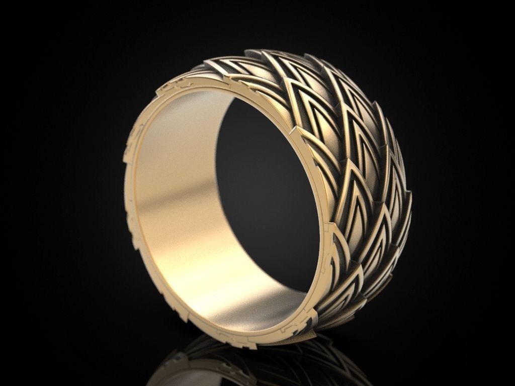 HFS-MR007 (11) Elegant Sophisticated Geometric Silver Ring with sleek, modern design crafted from high-quality Silver 925.