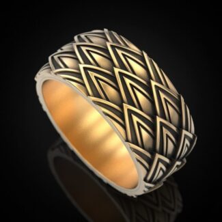 Elegant Sophisticated Geometric Silver Ring with sleek, modern design crafted from high-quality Silver 925.