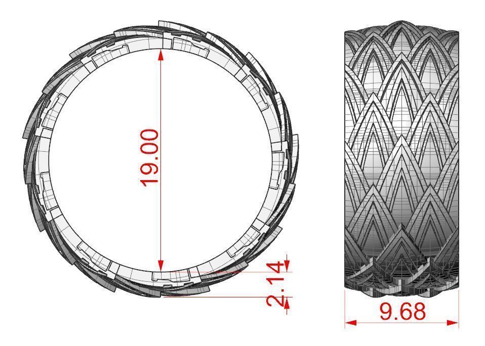 HFS-MR007 (7) Elegant Sophisticated Geometric Silver Ring with sleek, modern design crafted from high-quality Silver 925.