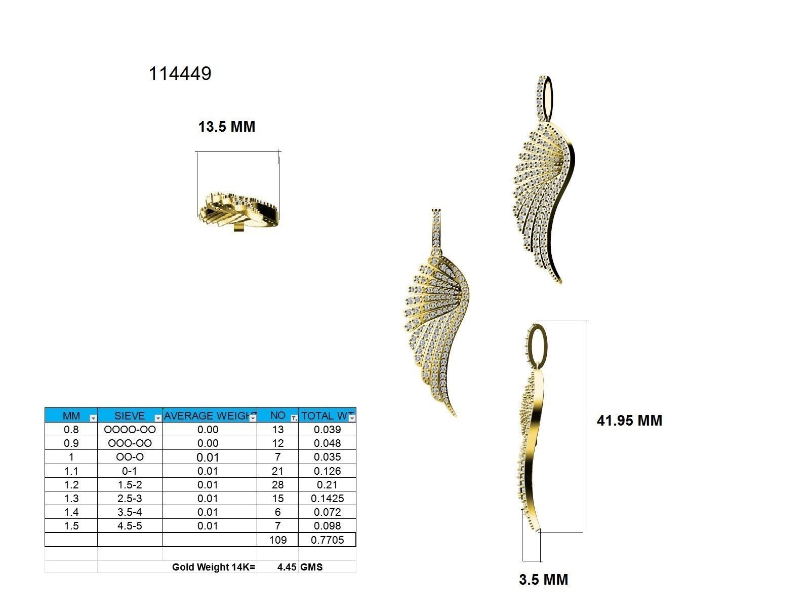 Silver Necklace with a sparkling wing charm design.