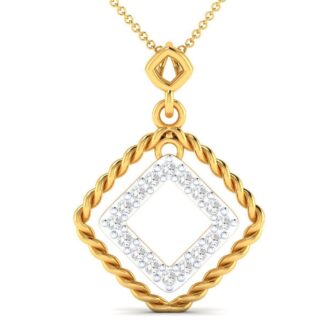 Sparkling square gems in a braided necklace design