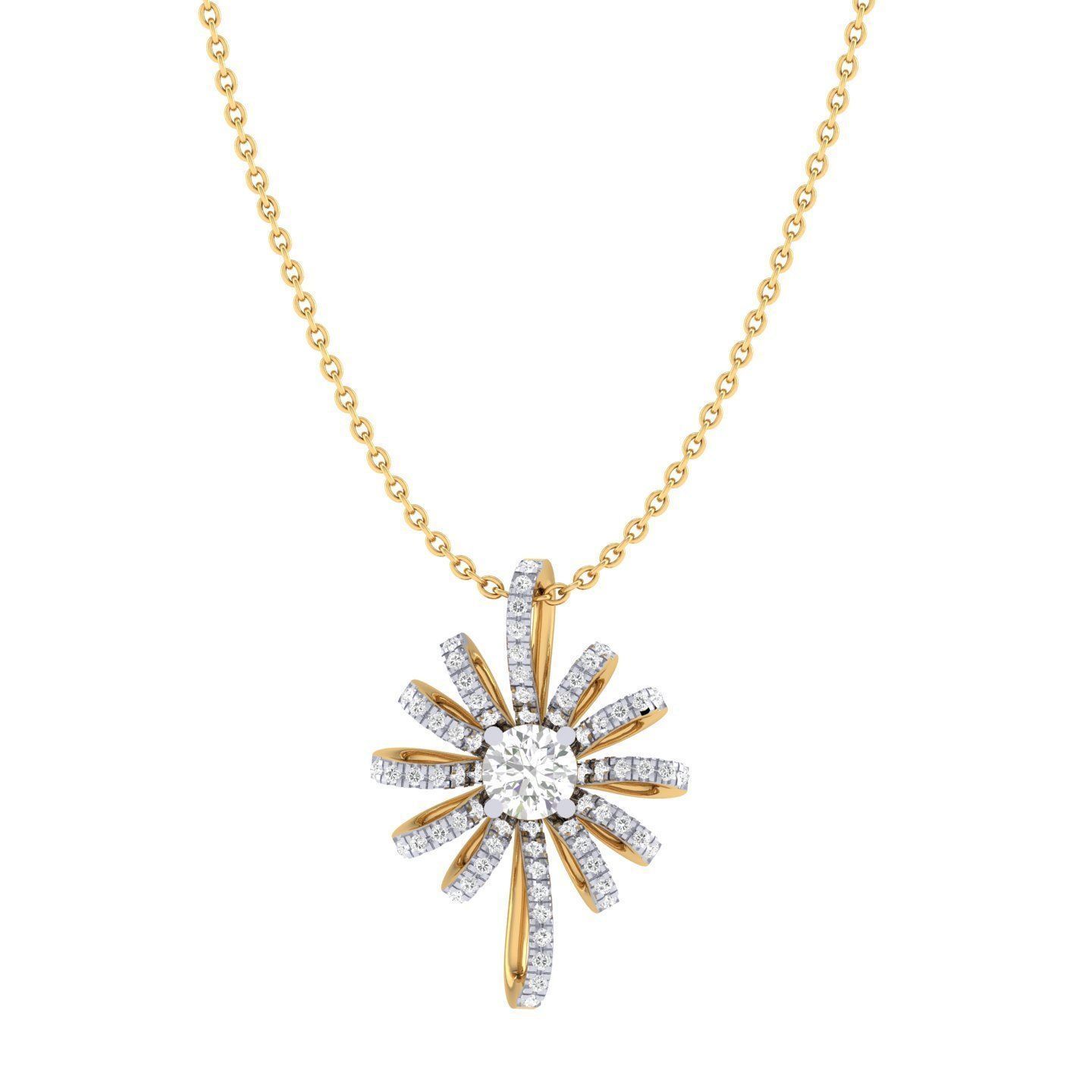 Radiant Starburst Necklace with sparkling starburst design