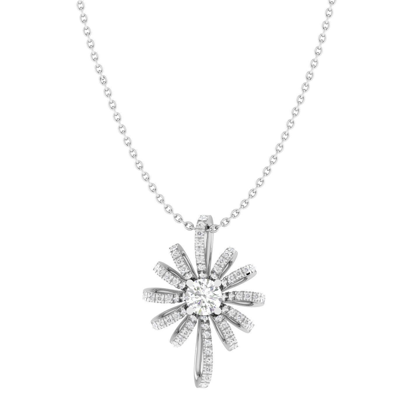 Radiant Starburst Necklace with sparkling starburst design