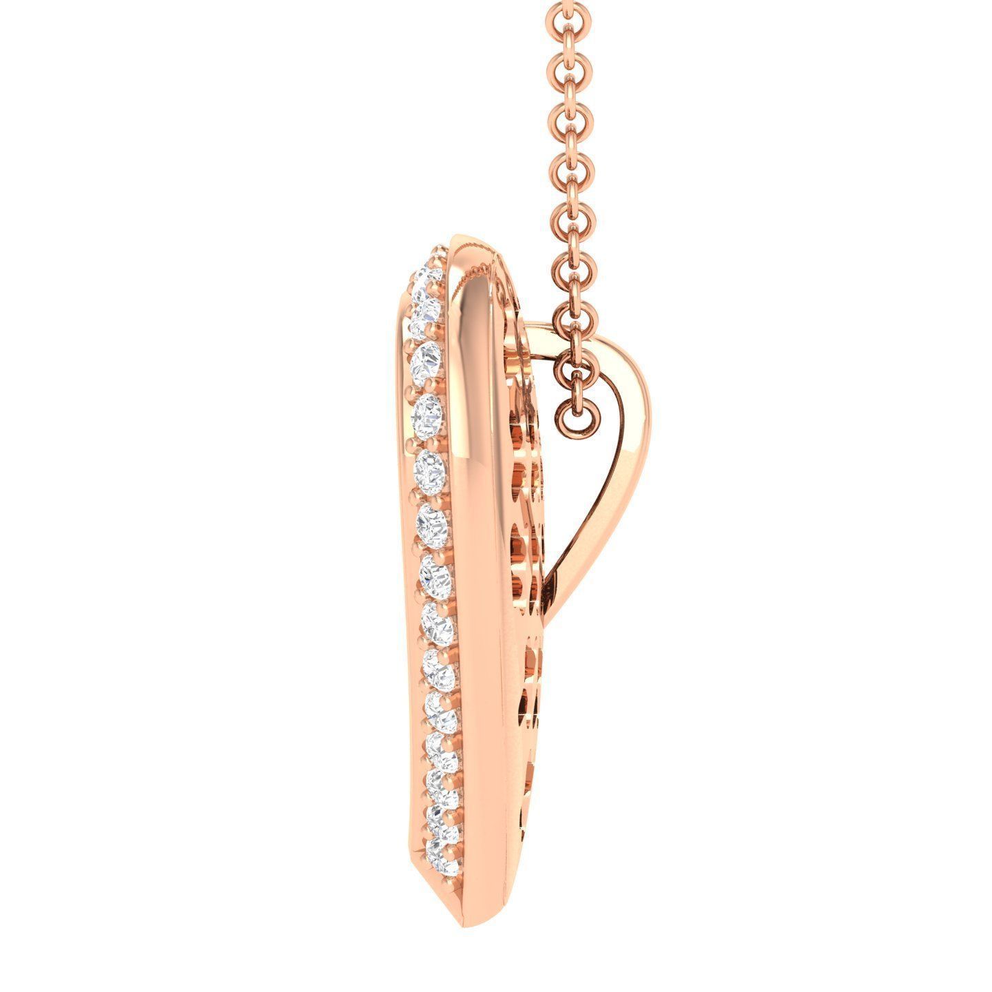 Elegant Heart Silver Necklace with sparkling heart-shaped design