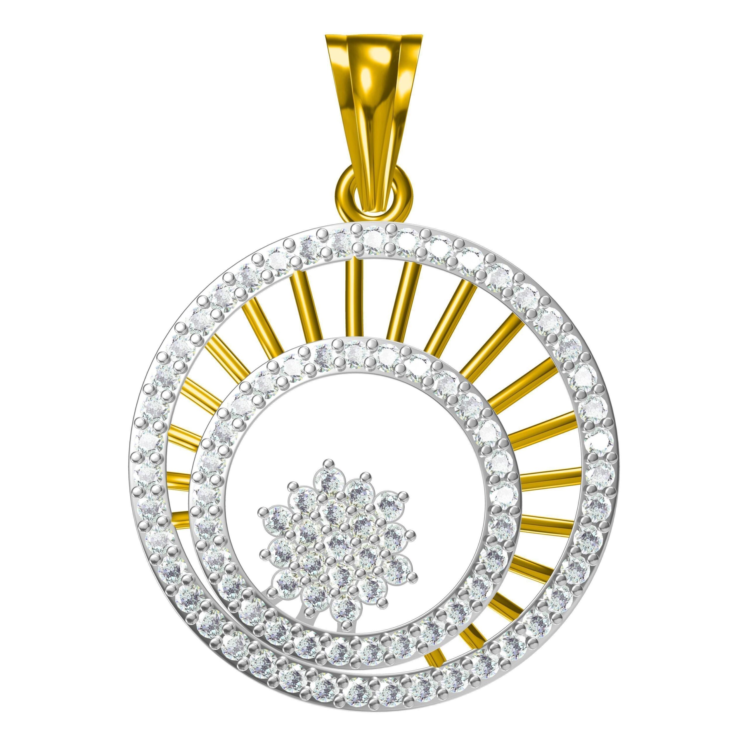 HFS-N025 (8) Snowflake Circle Silver Necklace with intricate snowflake design