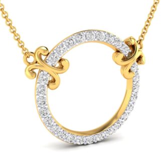 Silver Circle Knot Necklace with a classic circle motif