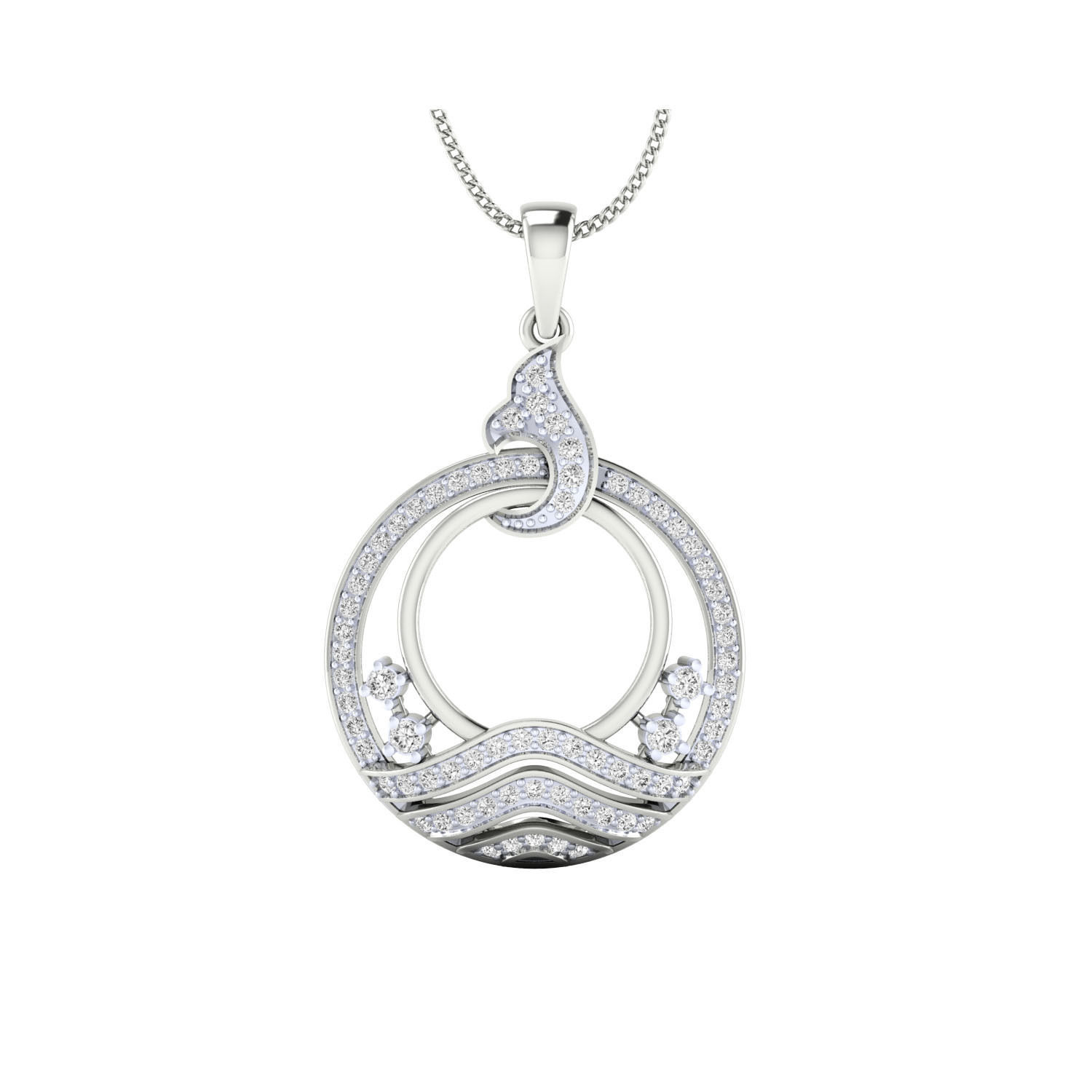 Elegant Seascape Silver Necklace featuring a refined ocean-inspired design