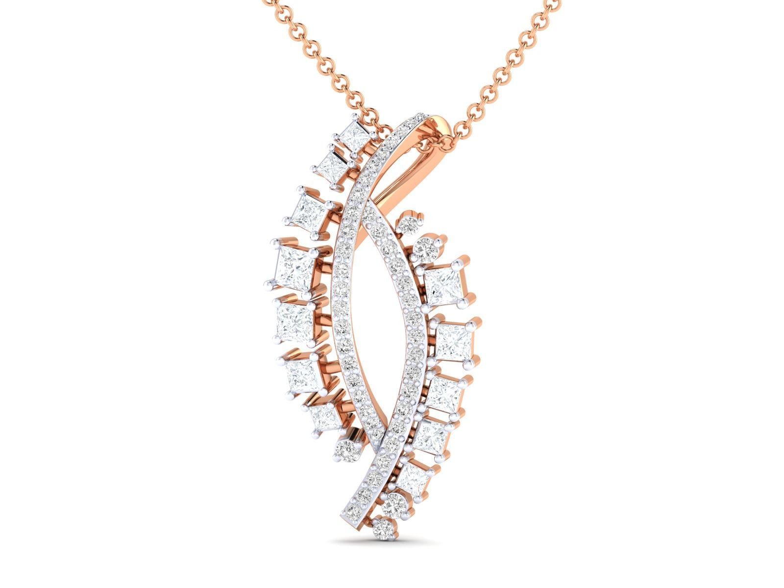 Radiant Swirl Silver Necklace with an elegant swirl design