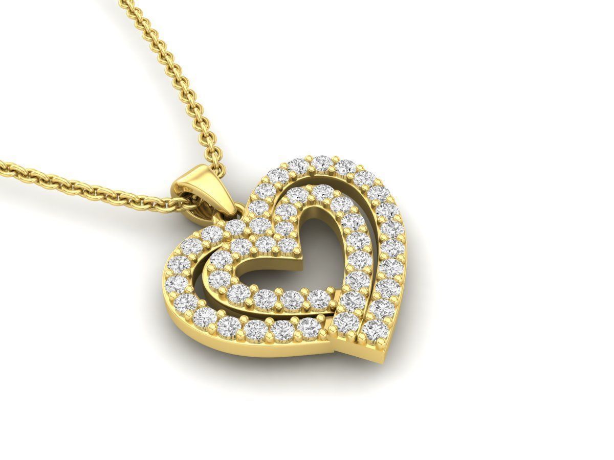 A silver necklace featuring two intertwined hearts adorned with sparkling stones, creating a radiant and elegant design.