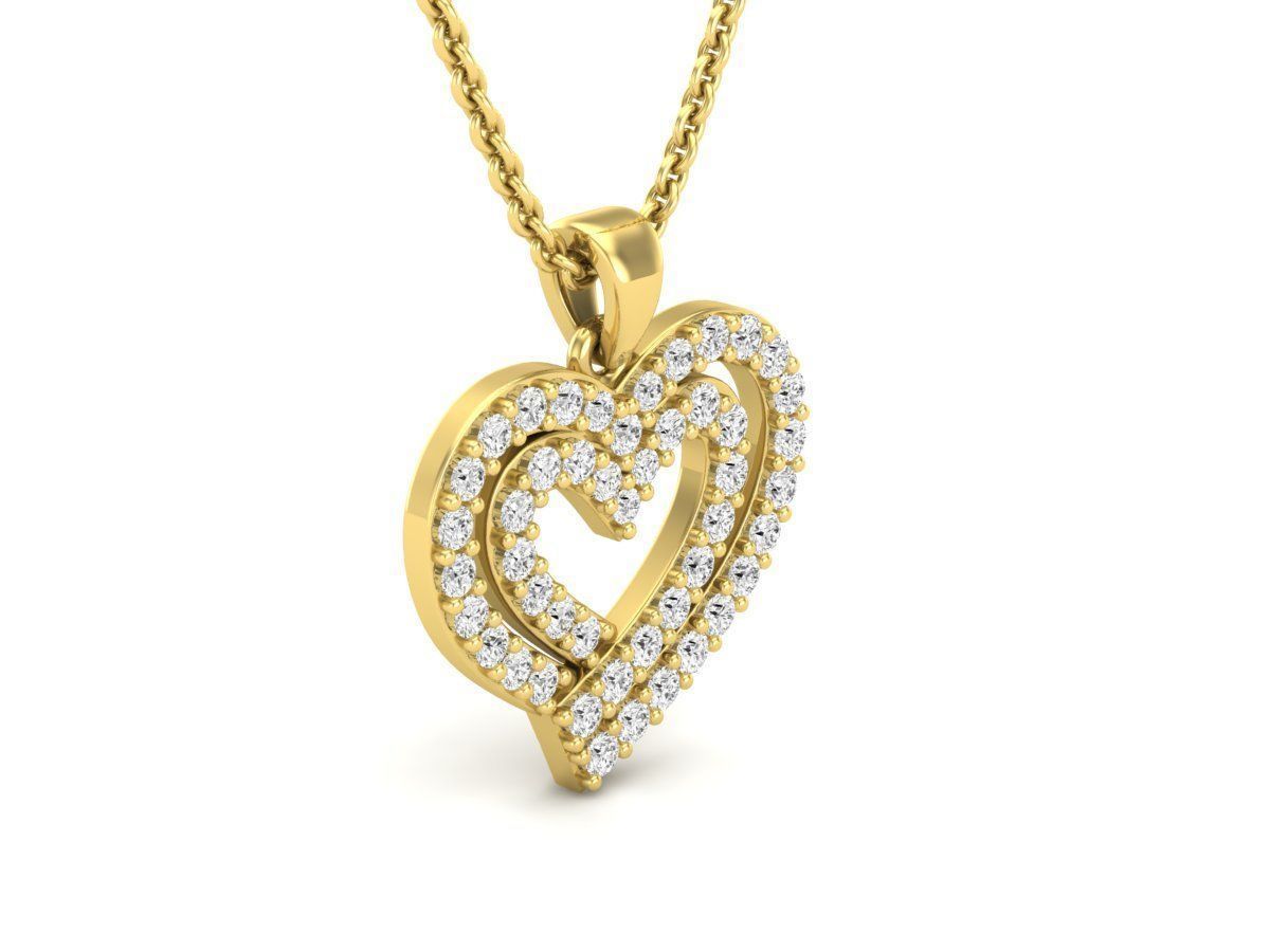 A silver necklace featuring two intertwined hearts adorned with sparkling stones, creating a radiant and elegant design.