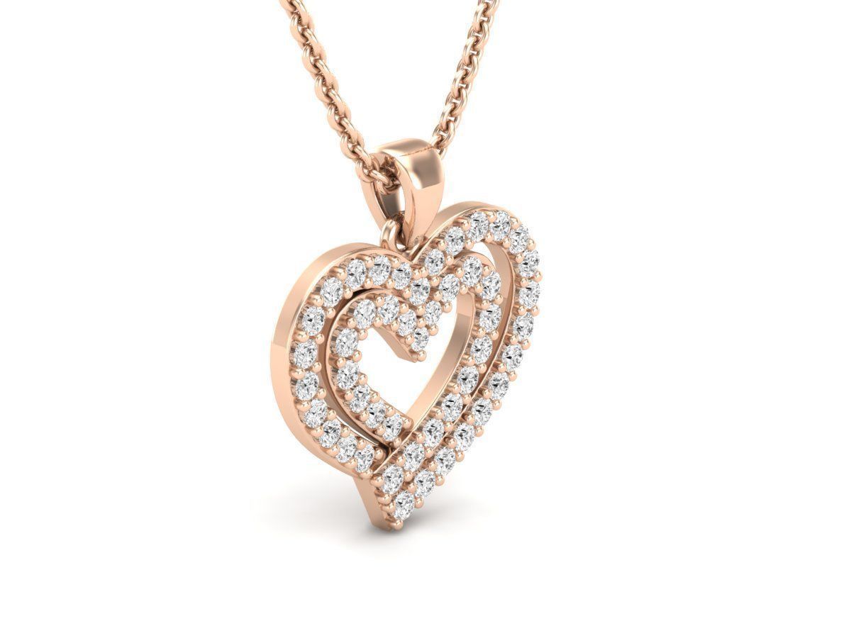 A silver necklace featuring two intertwined hearts adorned with sparkling stones, creating a radiant and elegant design.