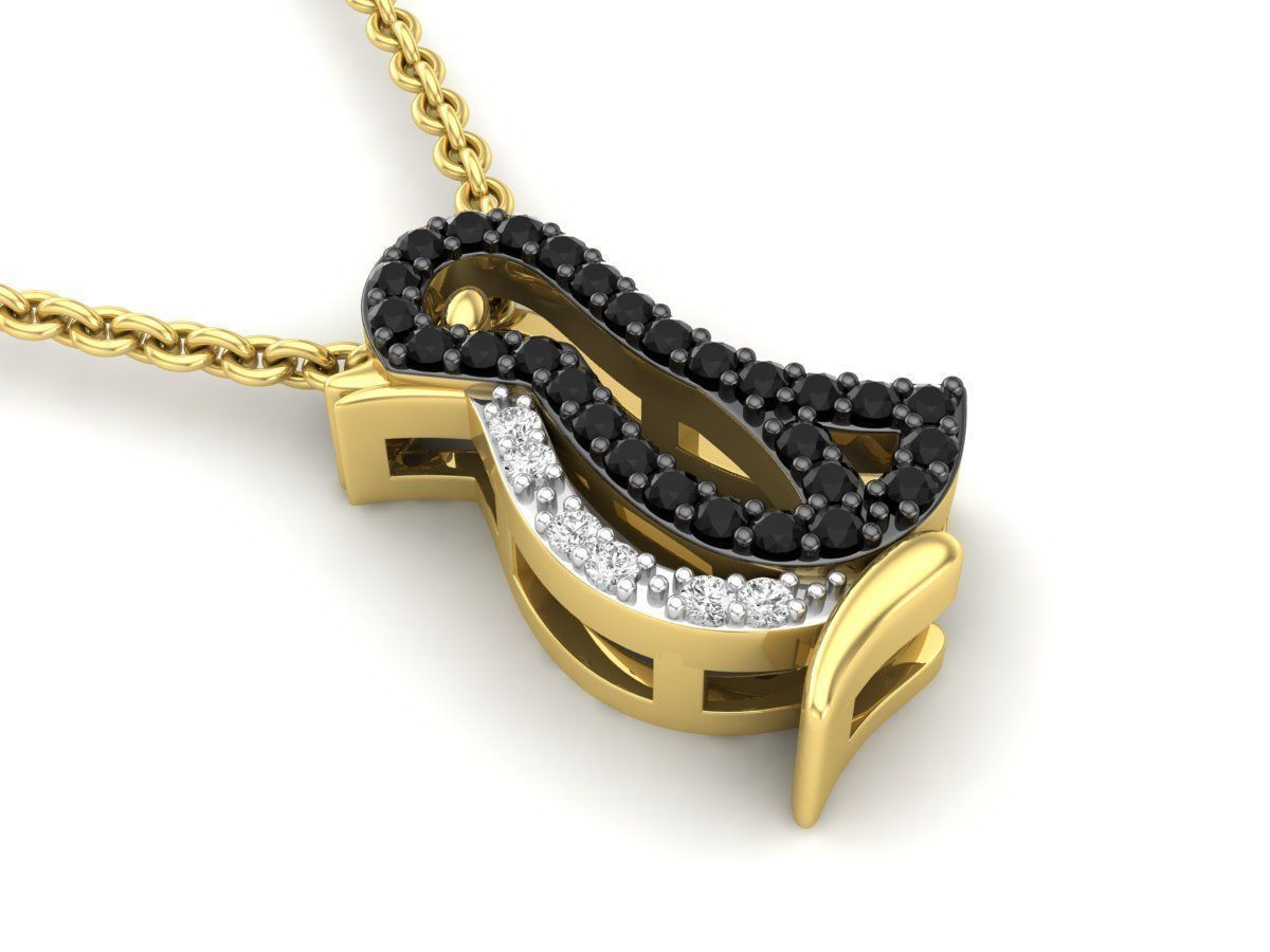 HFS-N030 (1) Sparkling Penguin Silver Necklace with a charming penguin pendant