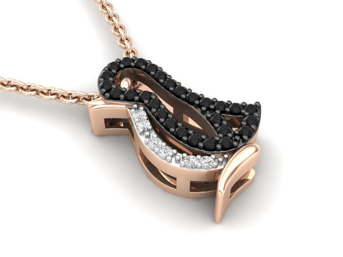 HFS-N030 (14) Sparkling Penguin Silver Necklace with a charming penguin pendant