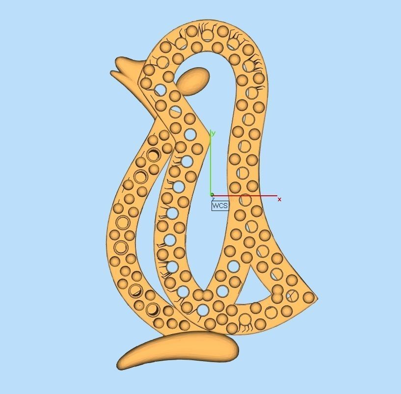 HFS-N030 (5) Sparkling Penguin Silver Necklace with a charming penguin pendant