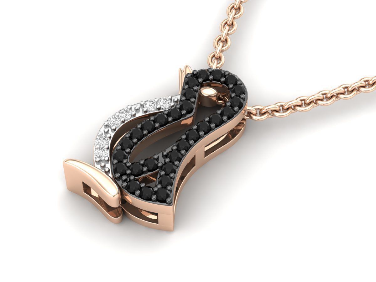 HFS-N030 (8) Sparkling Penguin Silver Necklace with a charming penguin pendant