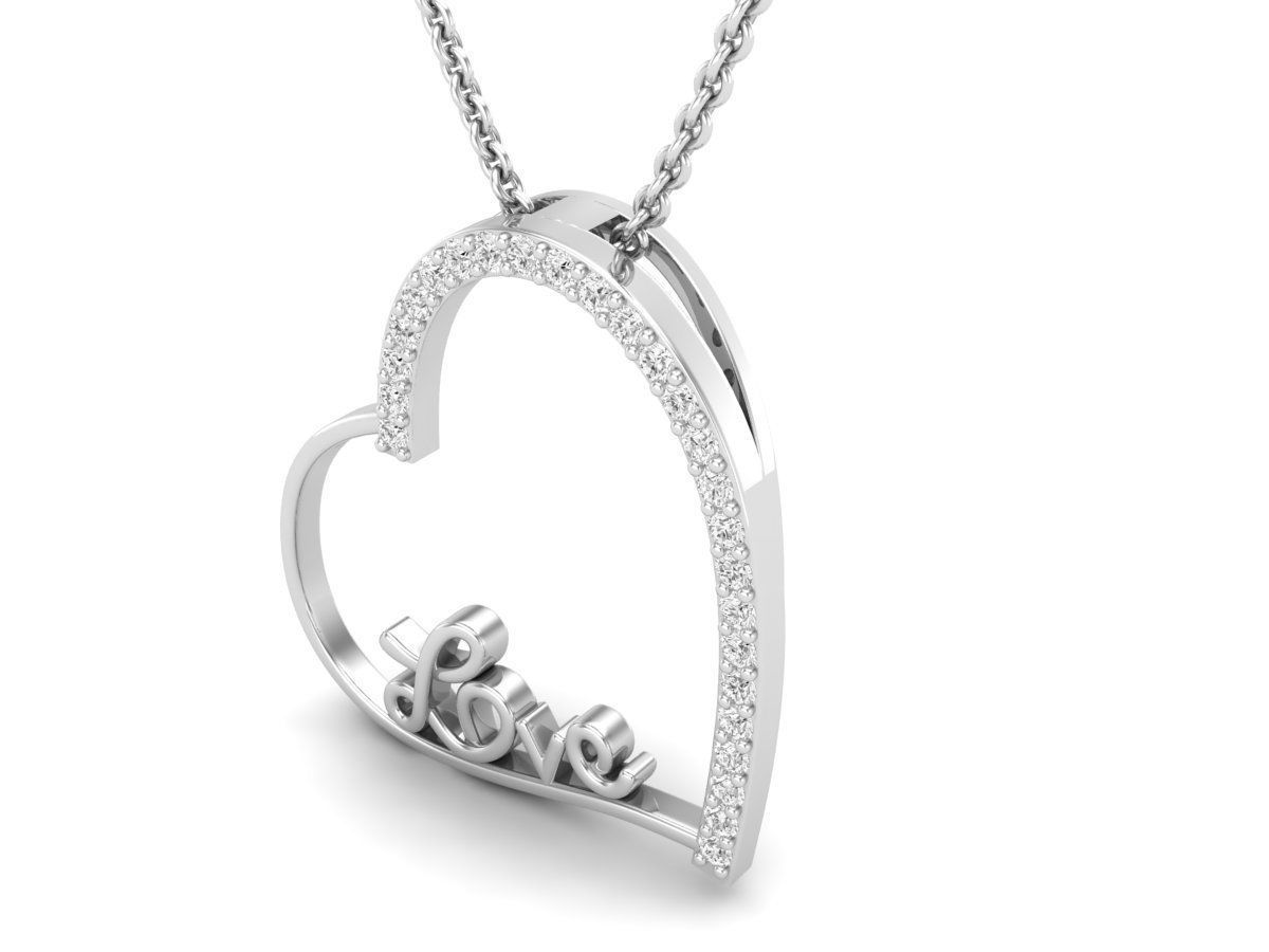 HFS-N031 (11) Elegant Love Heart Necklace with a stunning heart-shaped pendant