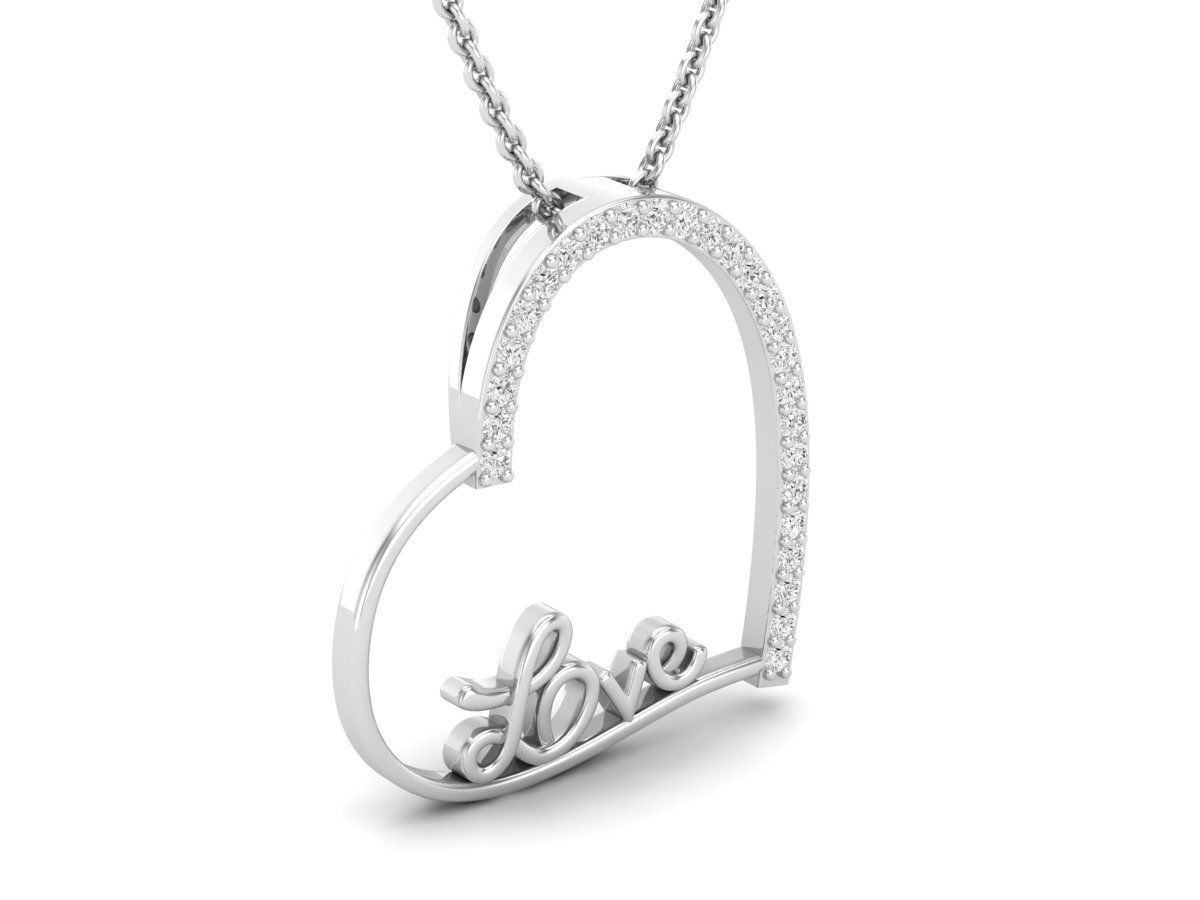 HFS-N031 (12) Elegant Love Heart Necklace with a stunning heart-shaped pendant