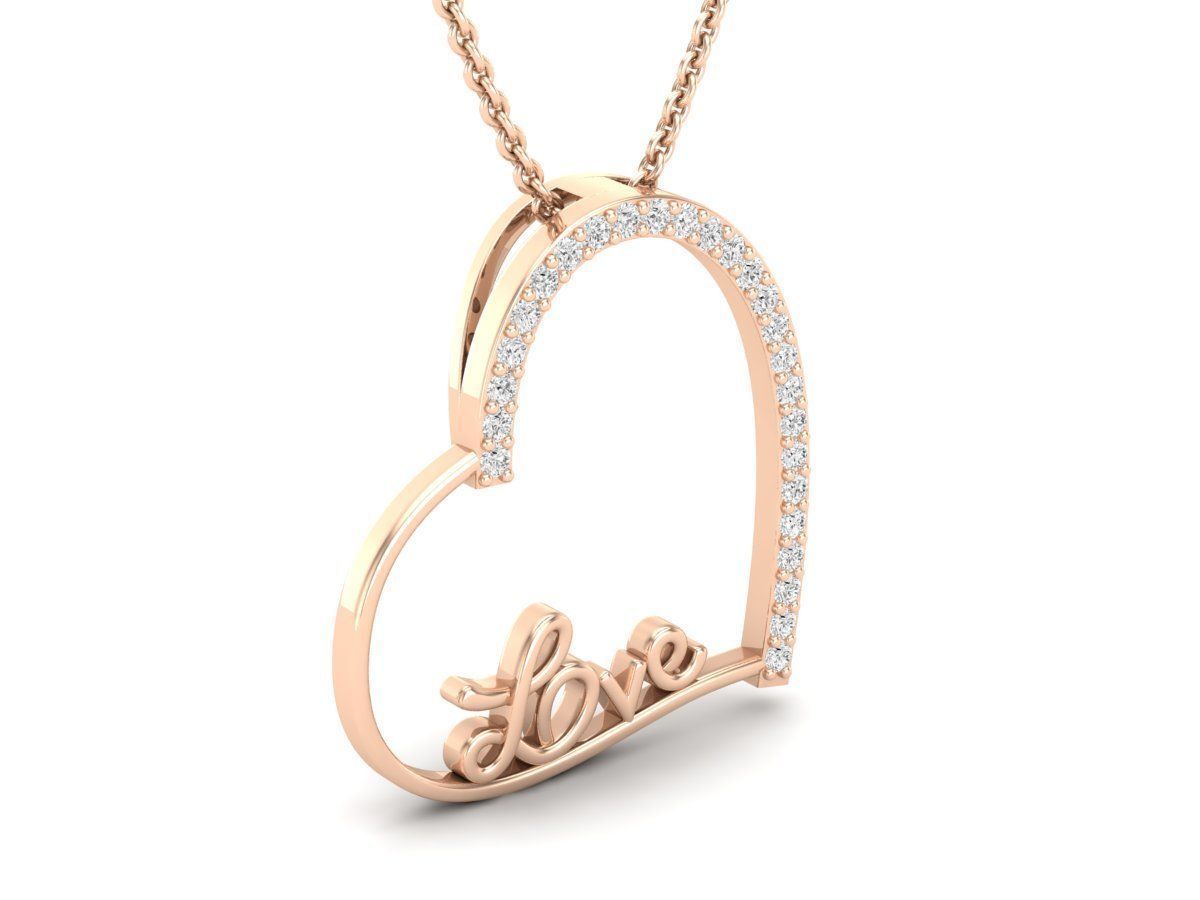 HFS-N031 (14) Elegant Love Heart Necklace with a stunning heart-shaped pendant