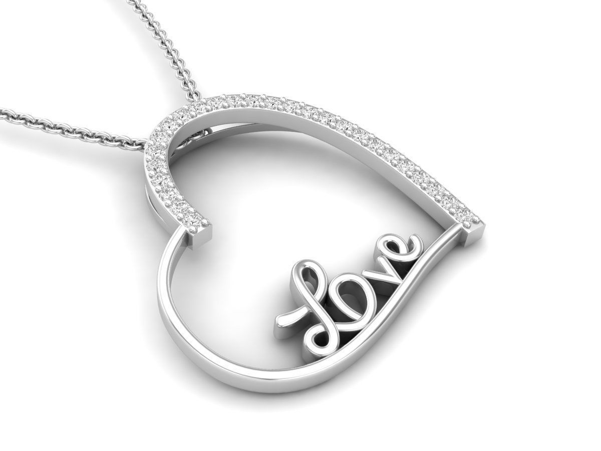 HFS-N031 (16) Elegant Love Heart Necklace with a stunning heart-shaped pendant