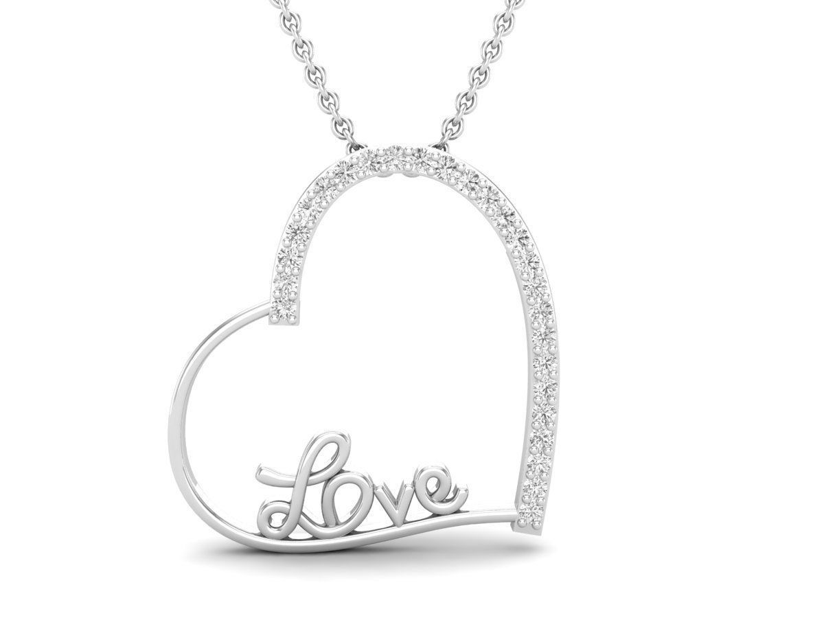 HFS-N031 (17) Elegant Love Heart Necklace with a stunning heart-shaped pendant