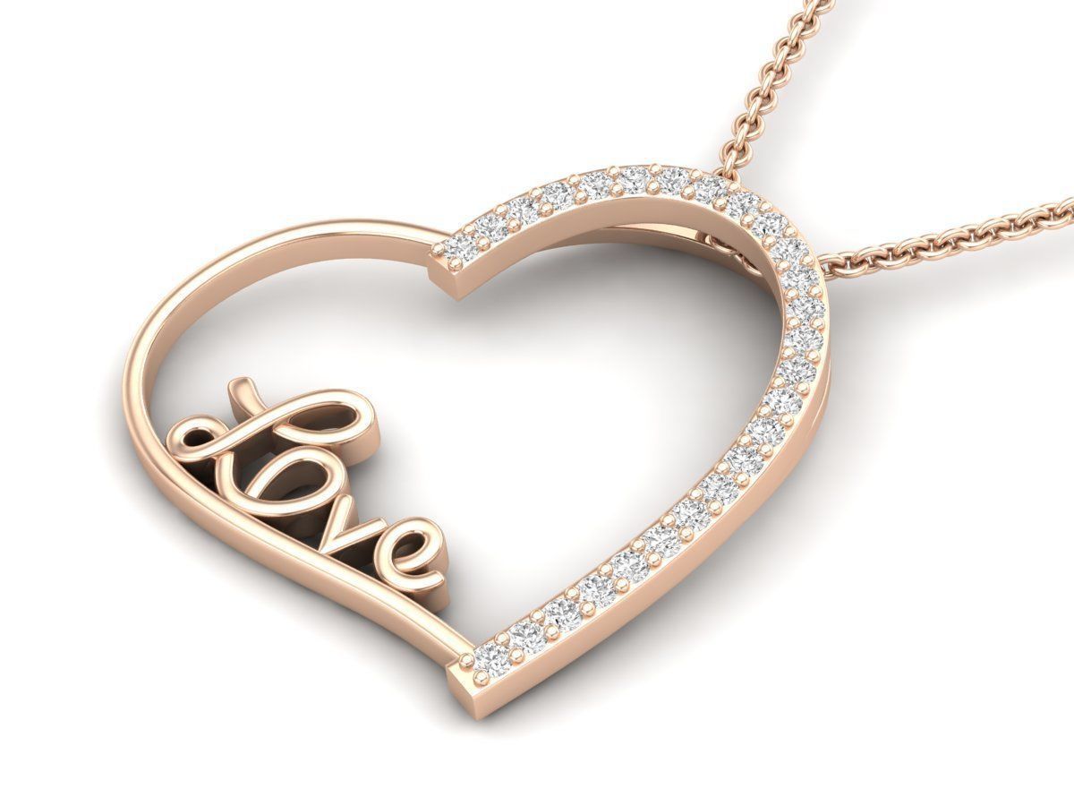 HFS-N031 (4) Elegant Love Heart Necklace with a stunning heart-shaped pendant