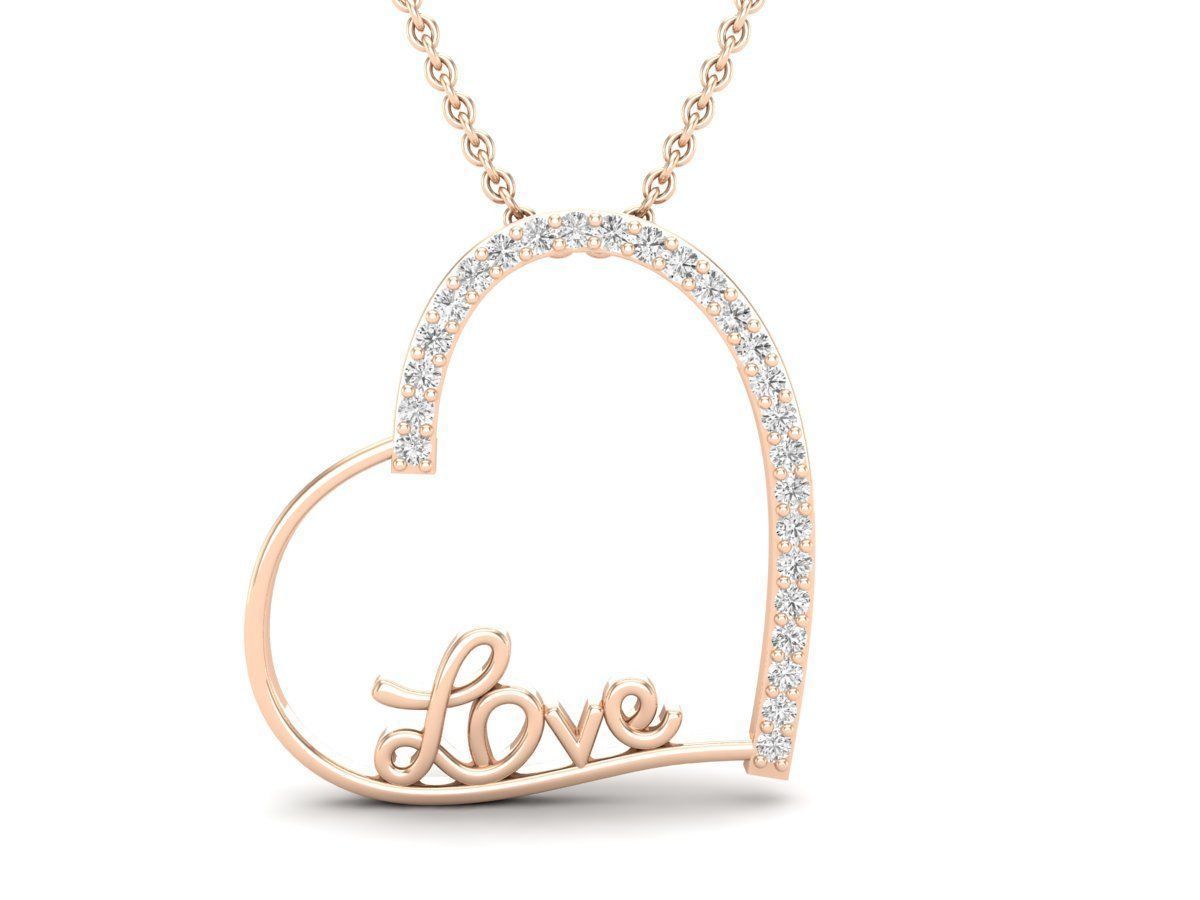 HFS-N031 (5) Elegant Love Heart Necklace with a stunning heart-shaped pendant