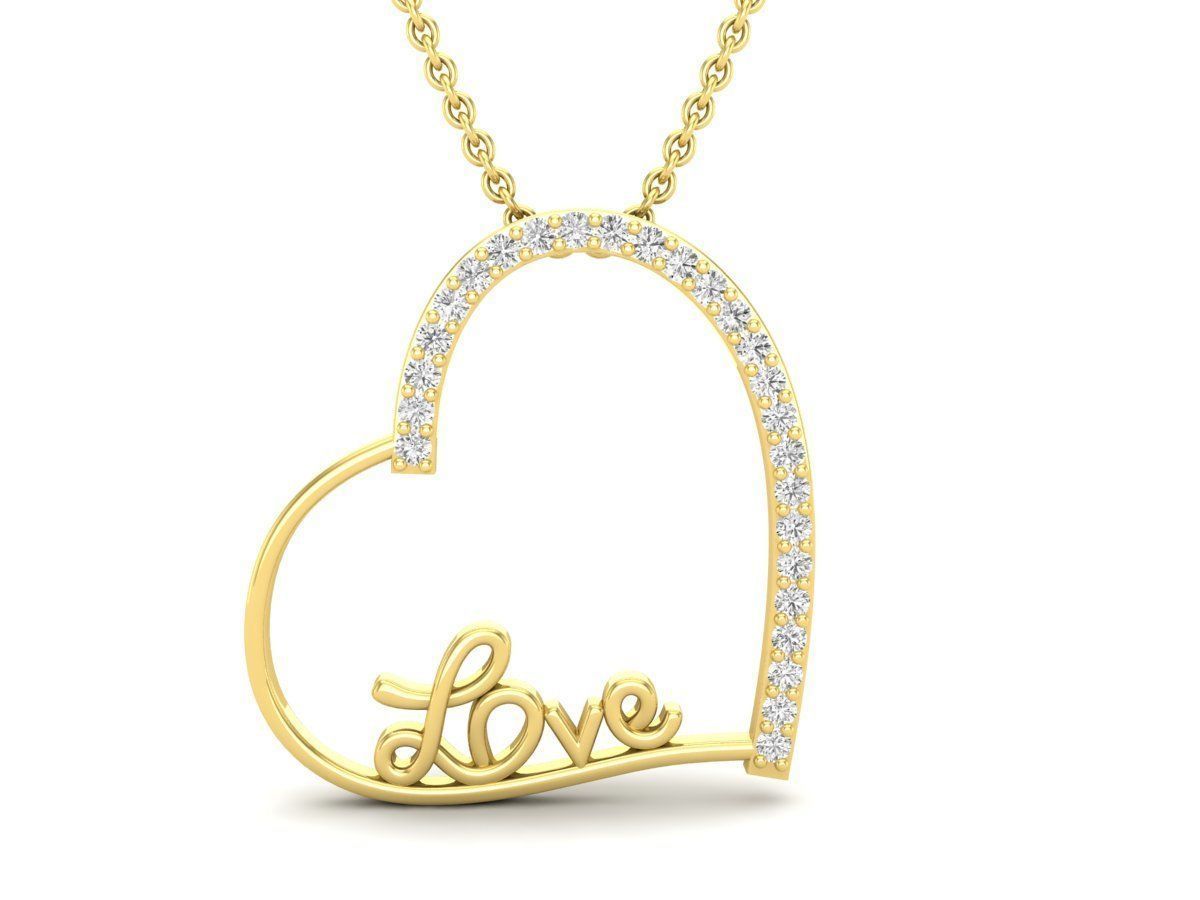 HFS-N031 (8) Elegant Love Heart Necklace with a stunning heart-shaped pendant