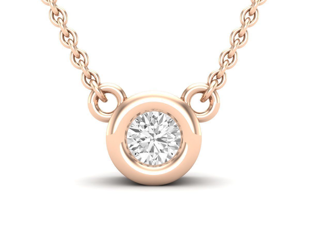 Timeless Silver Solitaire Necklace featuring a classic single silver pendant.