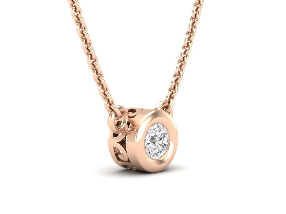 Timeless Silver Solitaire Necklace featuring a classic single silver pendant.