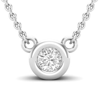 Timeless Silver Solitaire Necklace featuring a classic single silver pendant.