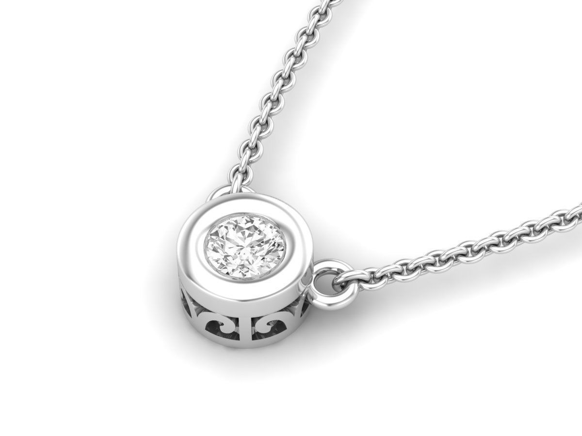 Timeless Silver Solitaire Necklace featuring a classic single silver pendant.