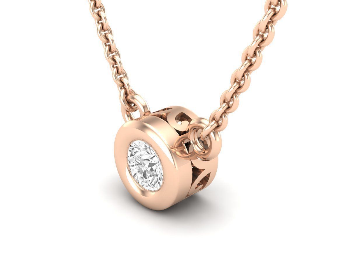 Timeless Silver Solitaire Necklace featuring a classic single silver pendant.