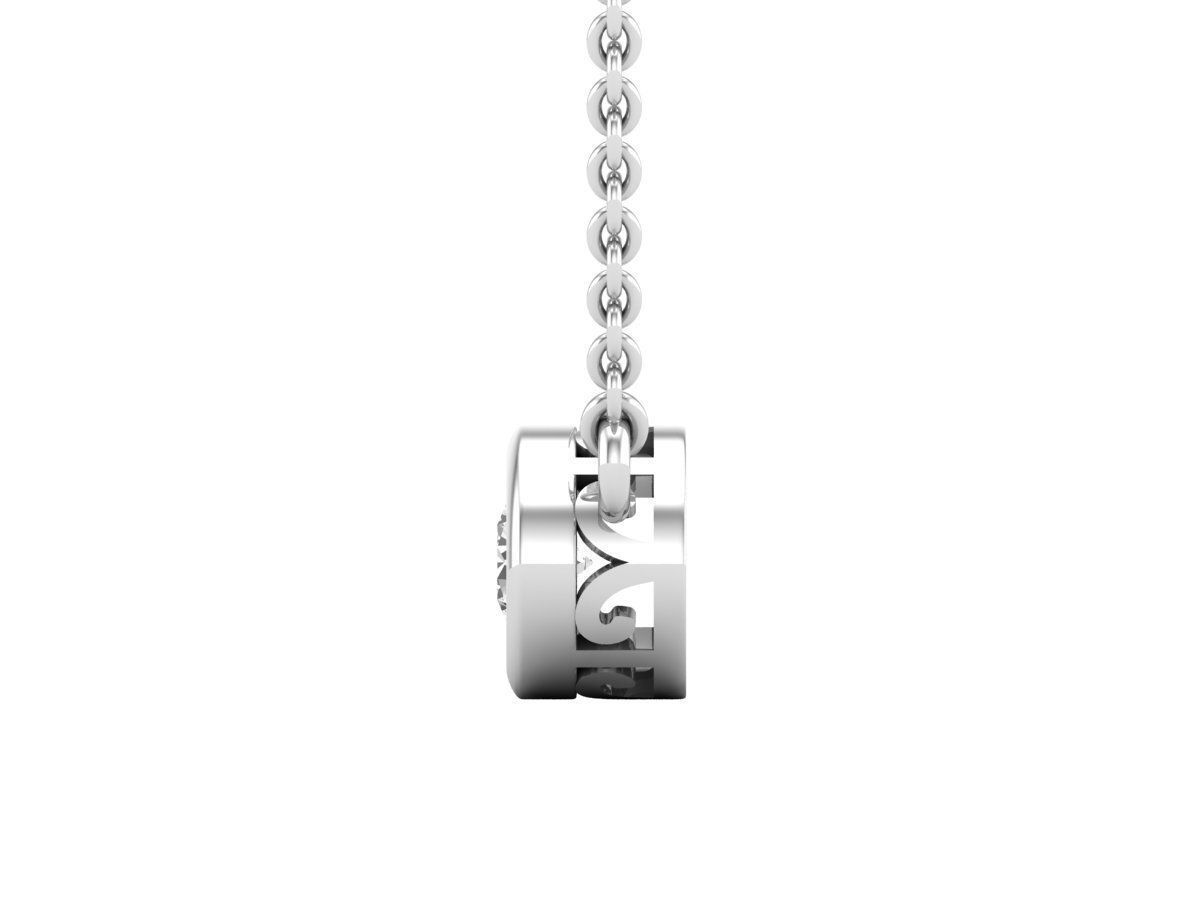 Timeless Silver Solitaire Necklace featuring a classic single silver pendant.