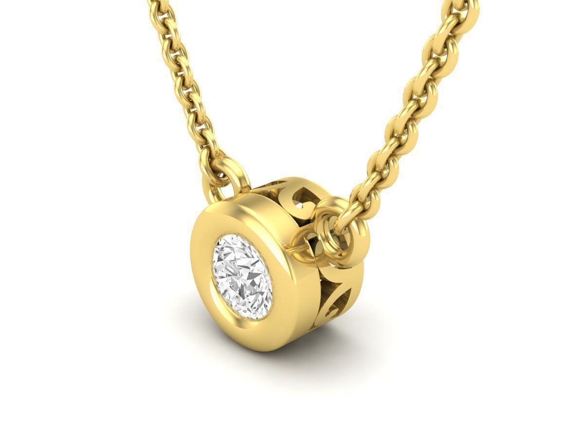 Timeless Silver Solitaire Necklace featuring a classic single silver pendant.