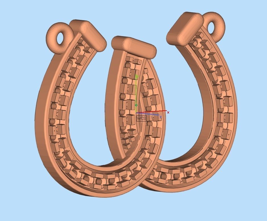 Sterling silver necklace with a sparkling couple horseshoe pendant.