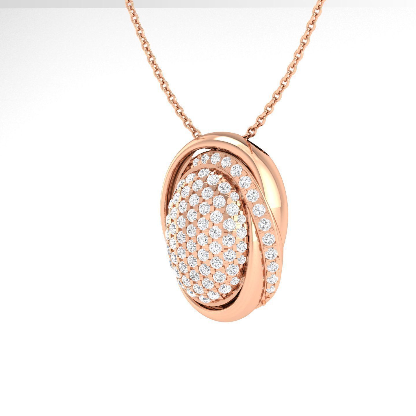 Radiant Silver Oval Necklace with a sparkling oval-shaped pendant encrusted with shimmering stones.