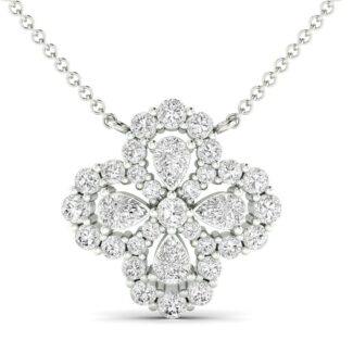 Radiant Clover Sparkle Necklace with elegant clover-shaped pendant and sparkling accents.