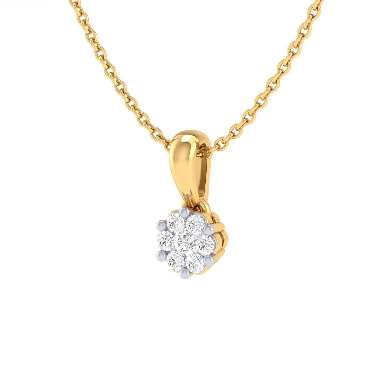 Gleaming Silver Cluster Necklace featuring a dazzling cluster of radiant silver stones.