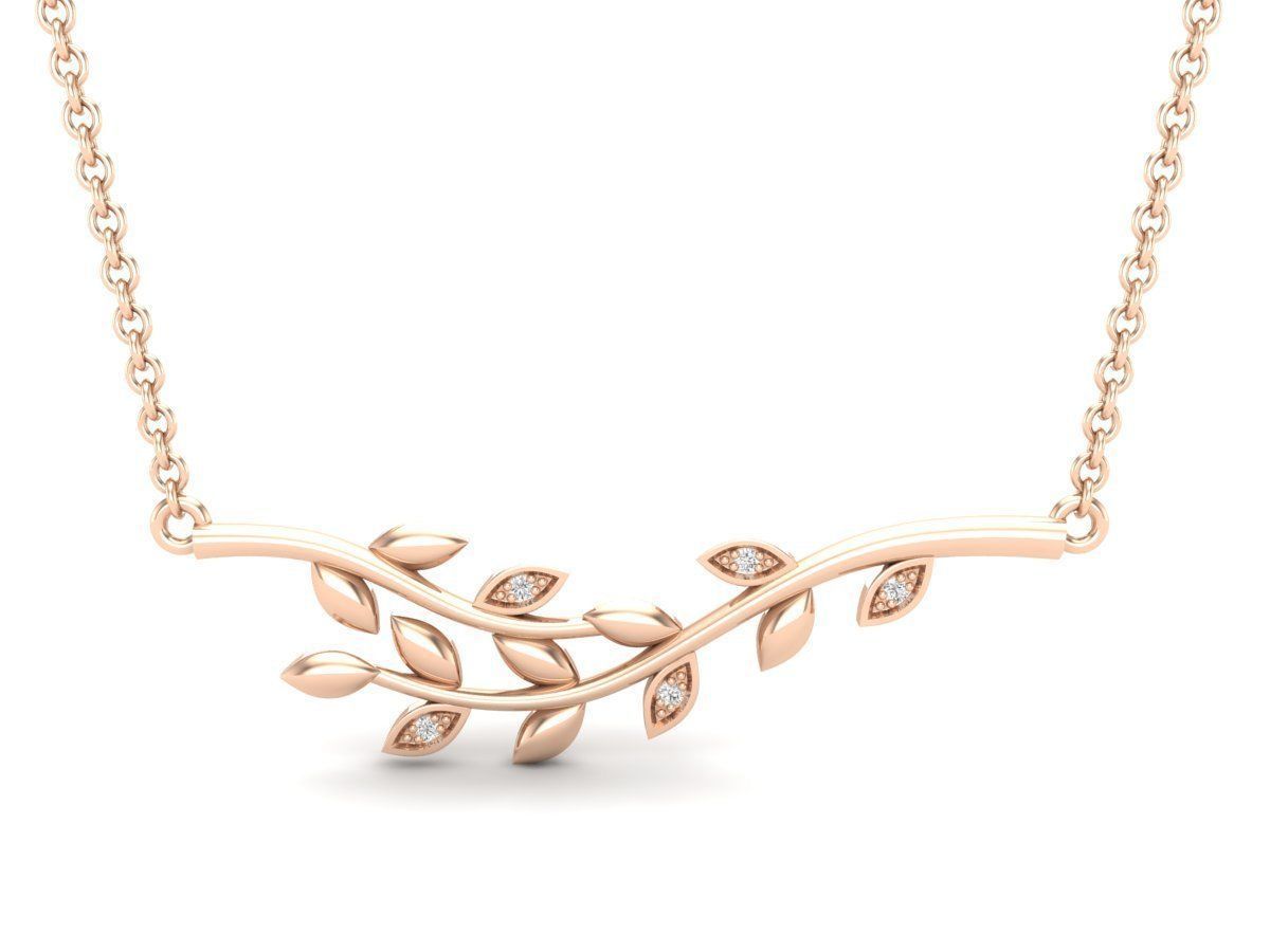 Elegant Vine Leaf Necklace featuring a delicate vine leaf design in high-quality silver.