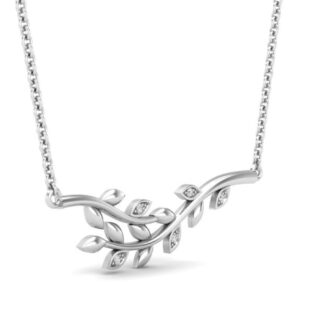 Elegant Vine Leaf Necklace featuring a delicate vine leaf design in high-quality silver.